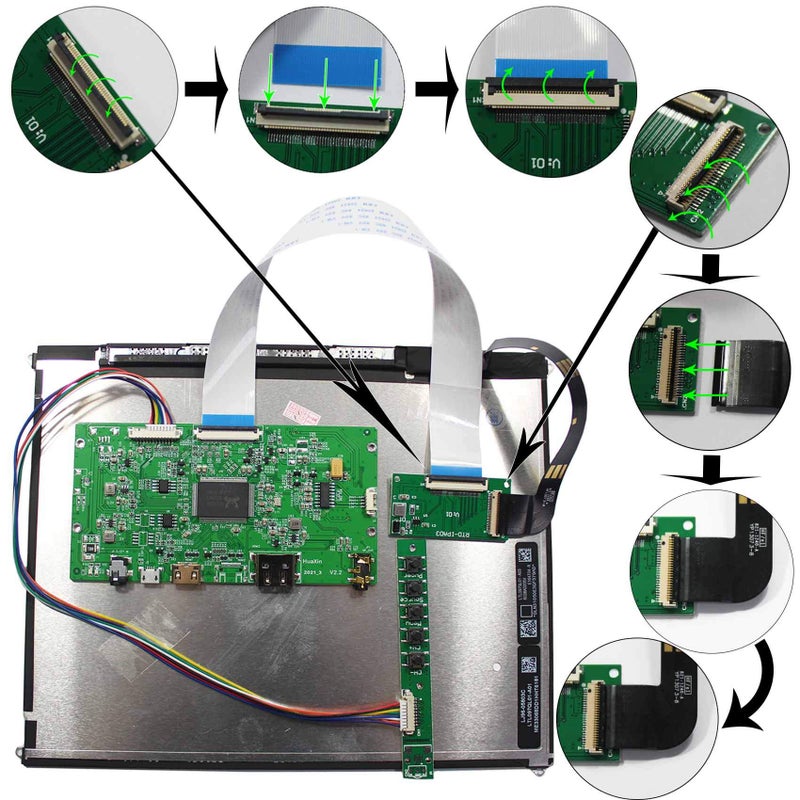 VSDISPLAY 9.7 inch 2048x1536 IPS LCD LP097QX1/ LTL097QL01/ HQ097QX1 with Controller Board fit for DIY Cabinet Monitor - Image 4